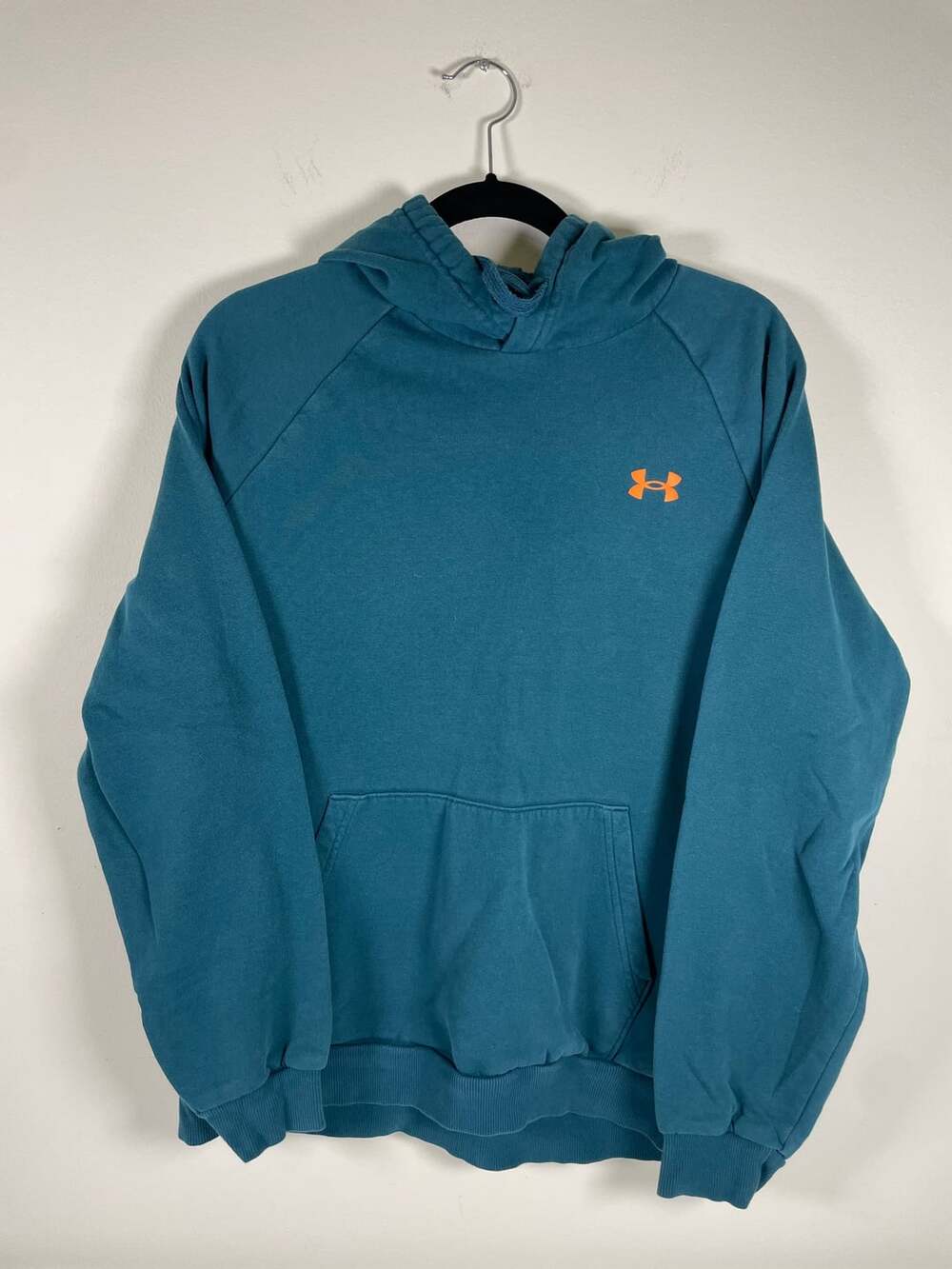 Under Armour Tourmaline Teal Rival Fleece Mountain Hoodie Sweatshirt Sz M